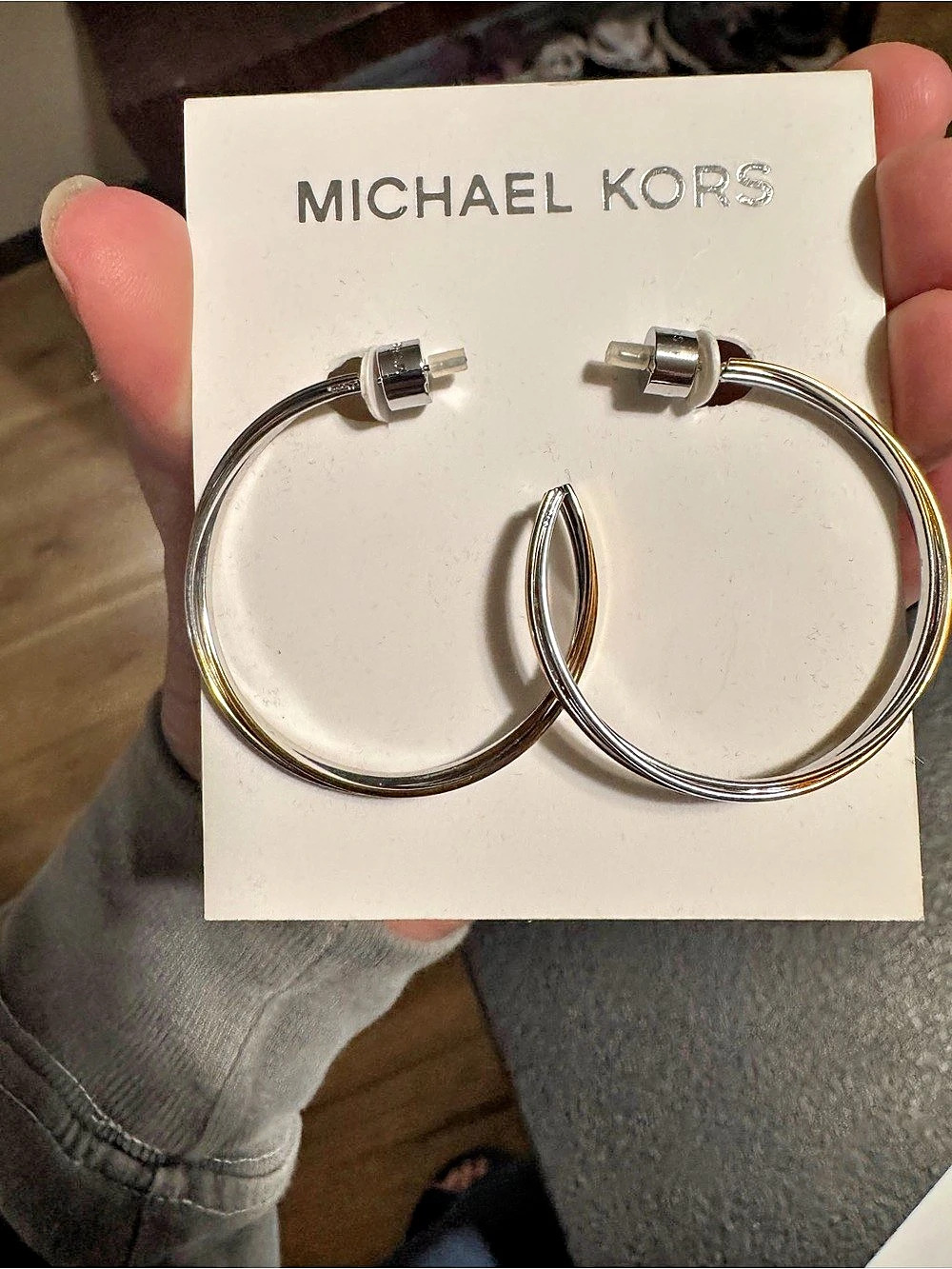 Michael Kors Two-Tone Hoop Earrings